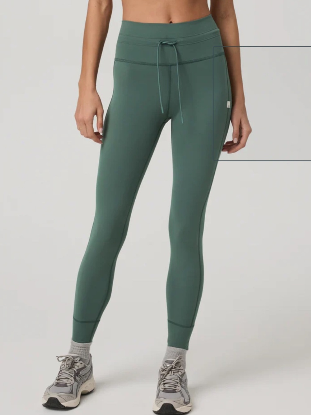 Vuori Women's Green High-Waist Drawstring Leggings